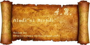 Almási Mirkó névjegykártya